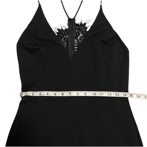 ASTR The Label Black Peeking Lace Cocktail Racerback Lace Dress with Back Zipper - Picture 12 of 13